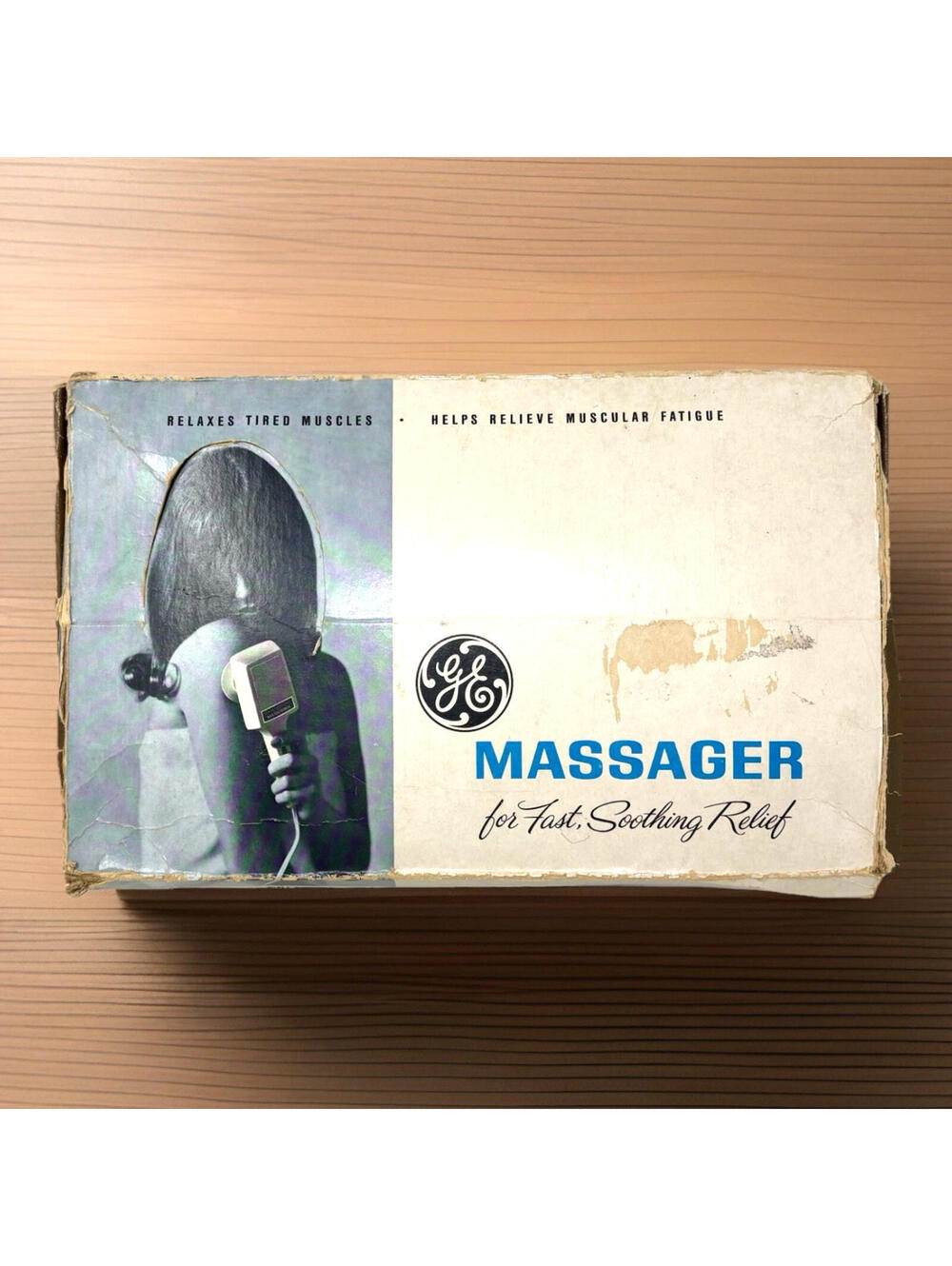Vintage GE MR-1 Personal Massager & 4 Attachments in Original Box Tested WORKS!